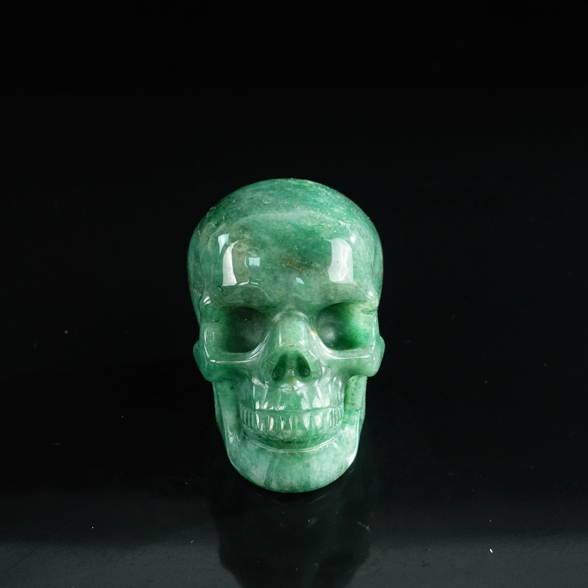 3.0" Green Aventurine Crystal Skull Carving - Unique Piece #GA16