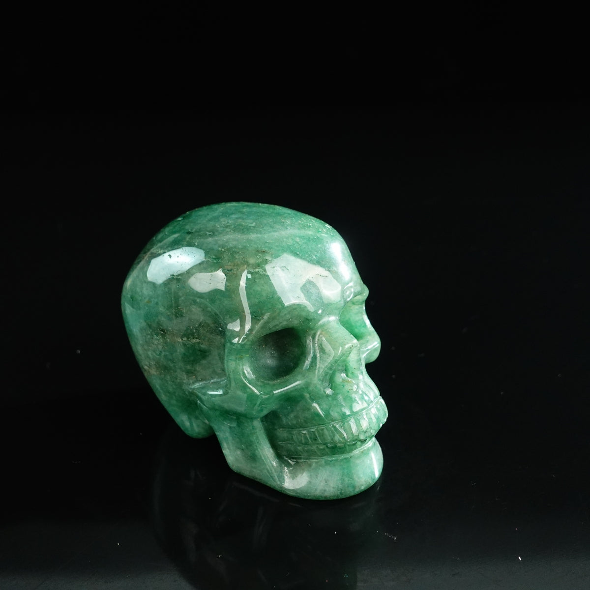 3.0" Green Aventurine Crystal Skull Carving - Unique Piece #GA16