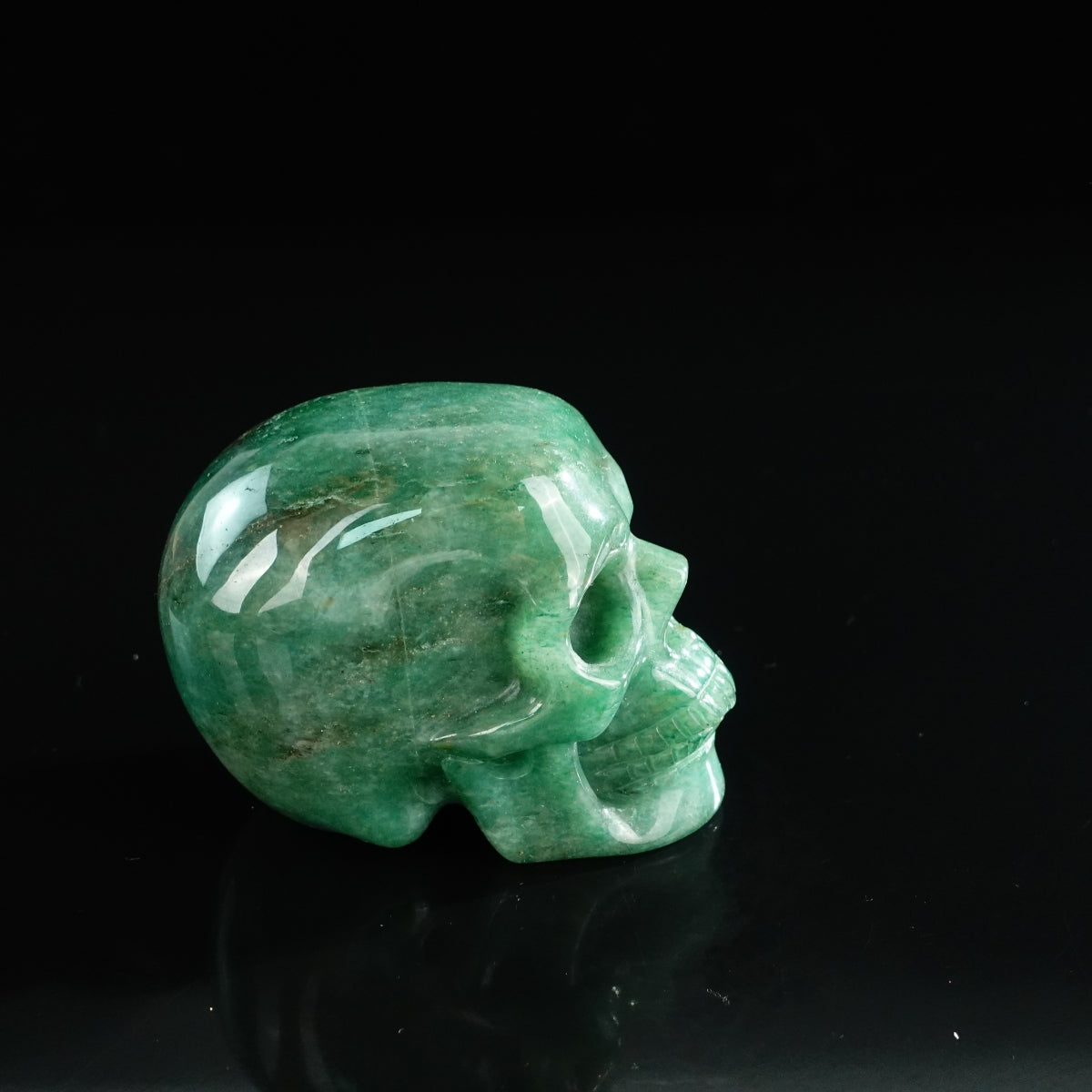 3.0" Green Aventurine Crystal Skull Carving - Unique Piece #GA16
