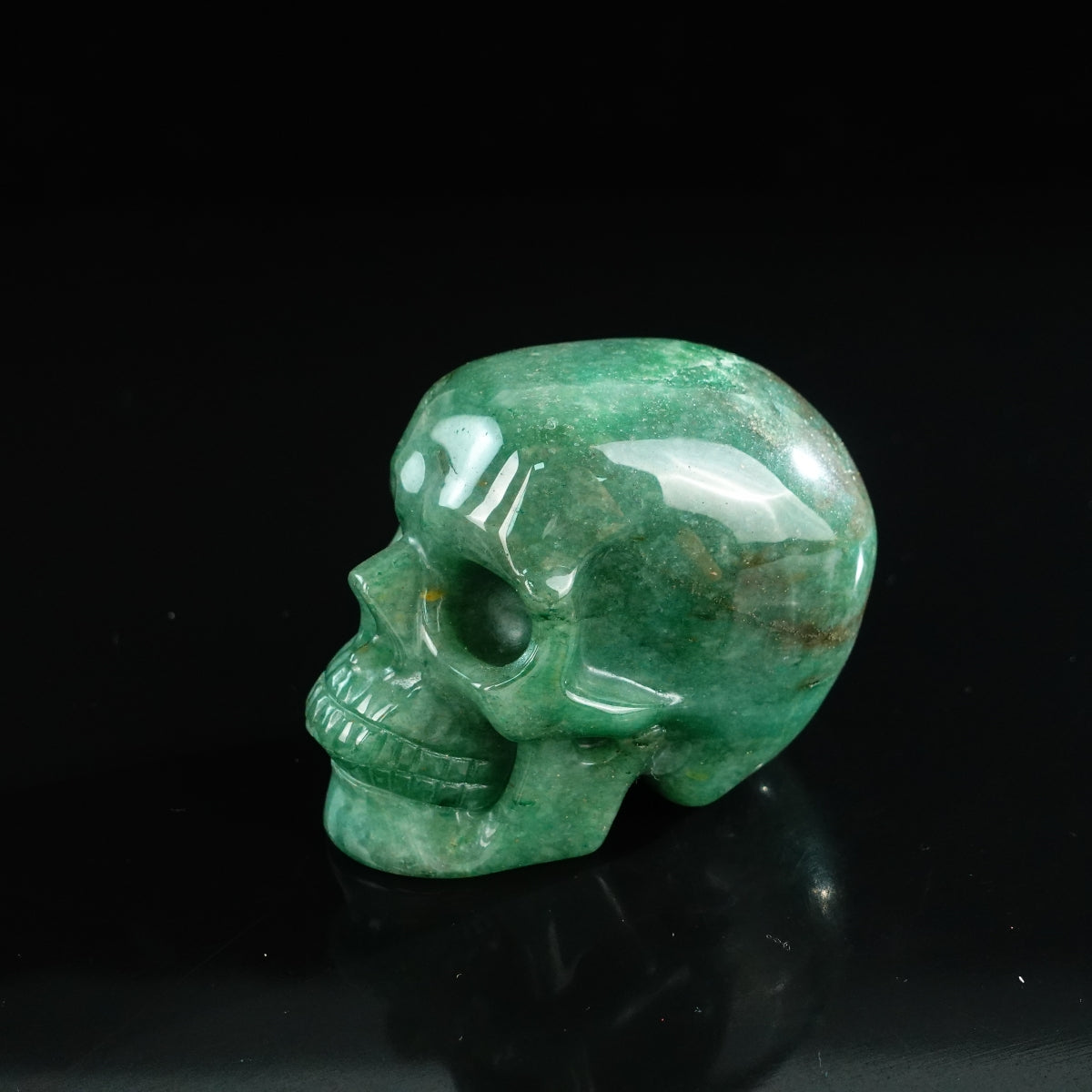 3.0" Green Aventurine Crystal Skull Carving - Unique Piece #GA16