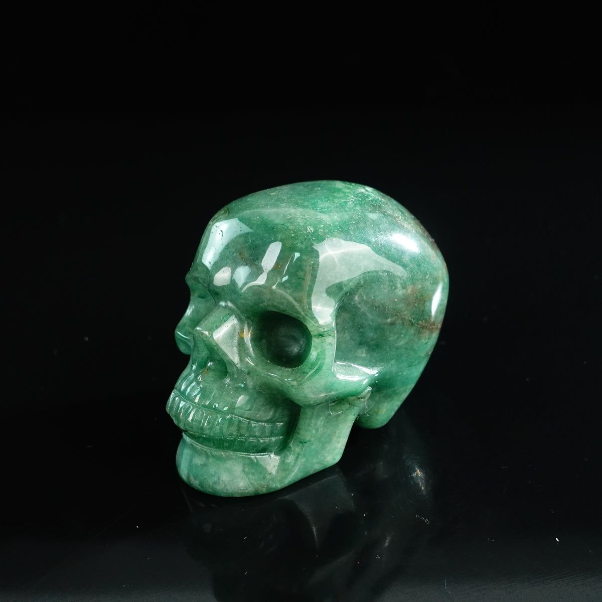 3.0" Green Aventurine Crystal Skull Carving - Unique Piece #GA16