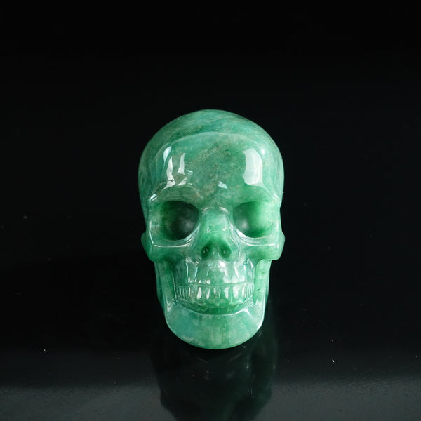 3.0" Green Aventurine Crystal Skull Carving - Unique Piece #GA17