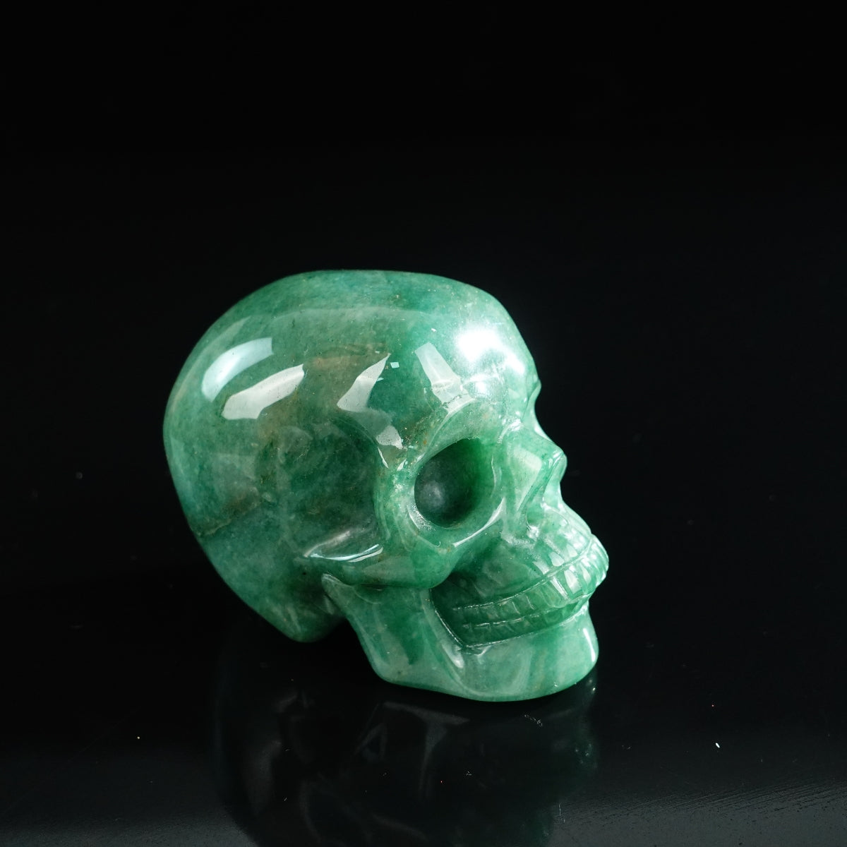 3.0" Green Aventurine Crystal Skull Carving - Unique Piece #GA17
