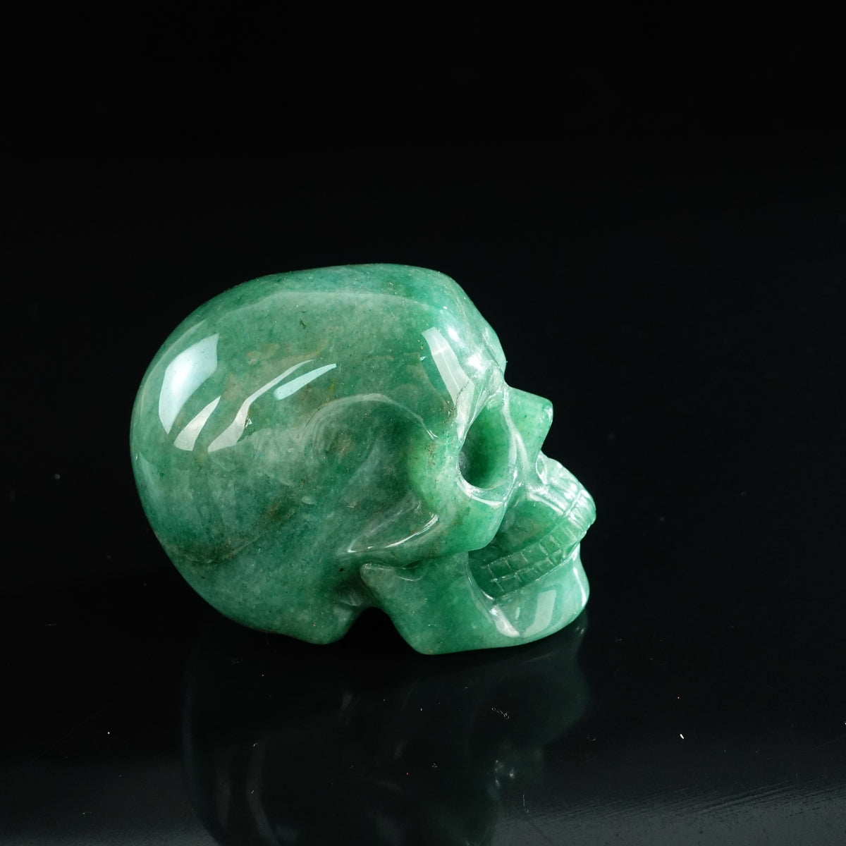 3.0" Green Aventurine Crystal Skull Carving - Unique Piece #GA17