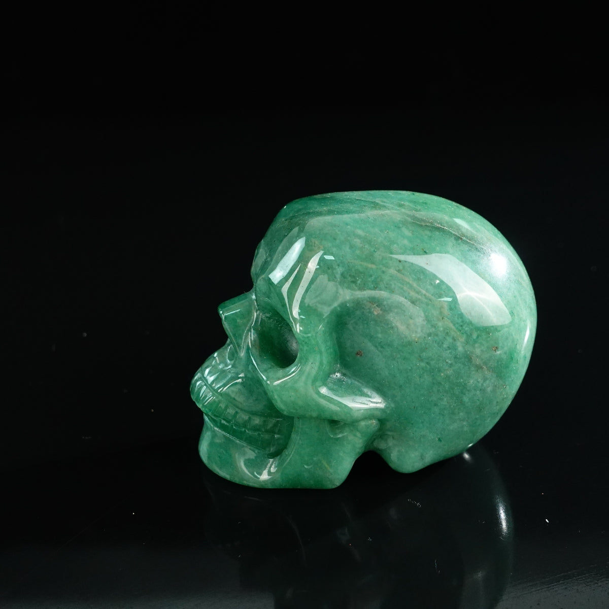 3.0" Green Aventurine Crystal Skull Carving - Unique Piece #GA17