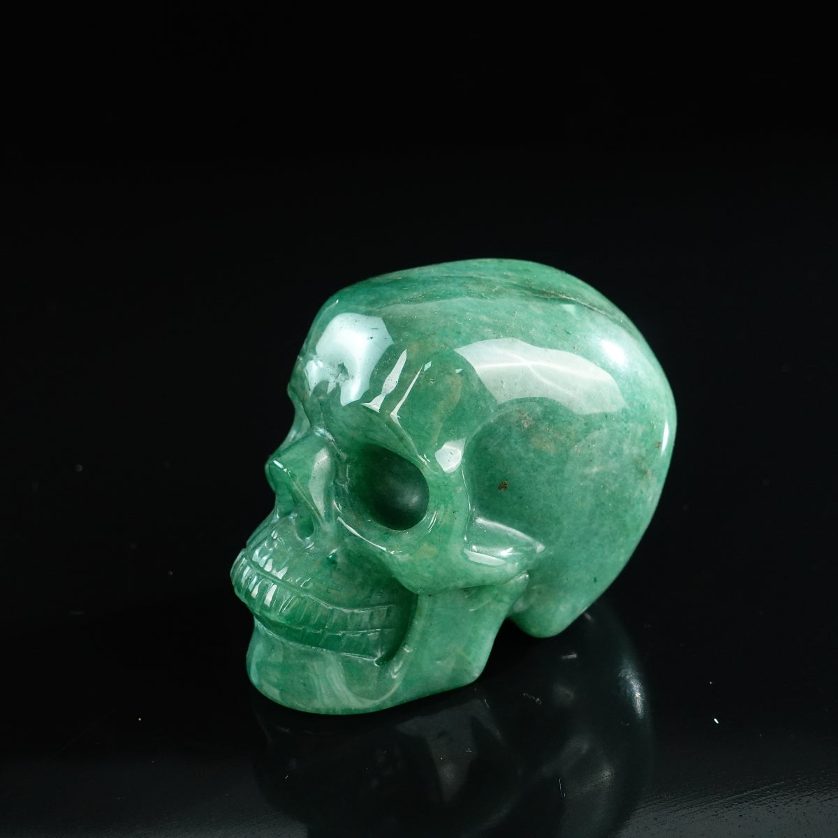 3.0" Green Aventurine Crystal Skull Carving - Unique Piece #GA17