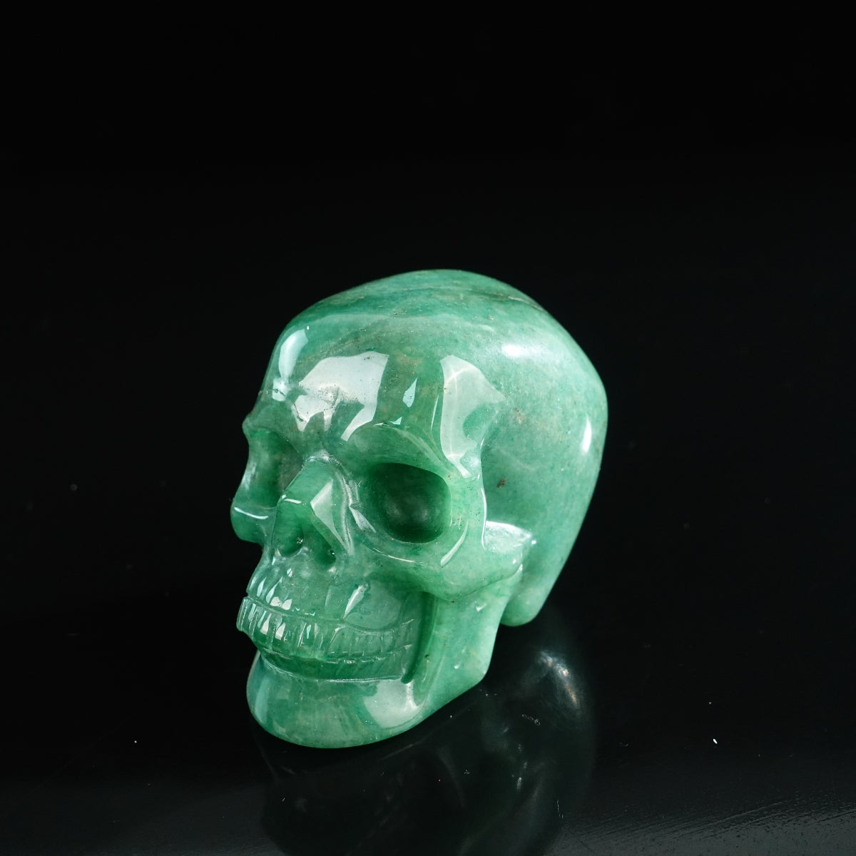 3.0" Green Aventurine Crystal Skull Carving - Unique Piece #GA17