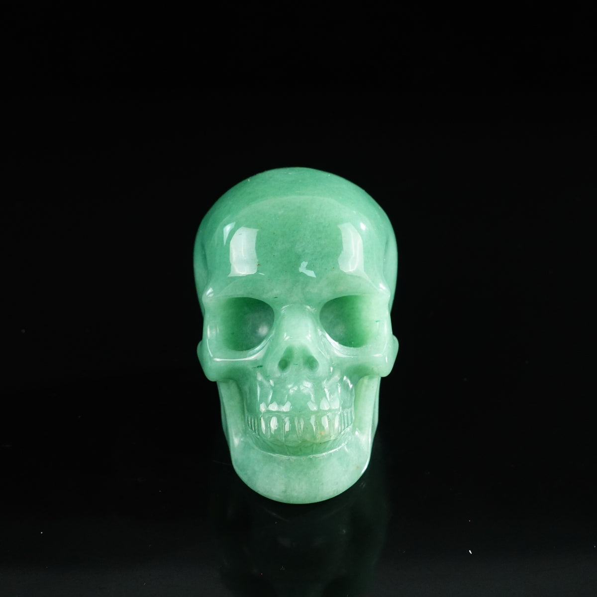 3.0" Green Aventurine Crystal Skull Carving - Unique Piece #GA18