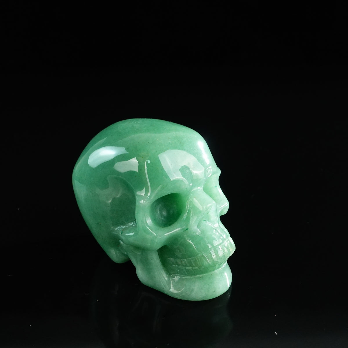3.0" Green Aventurine Crystal Skull Carving - Unique Piece #GA18