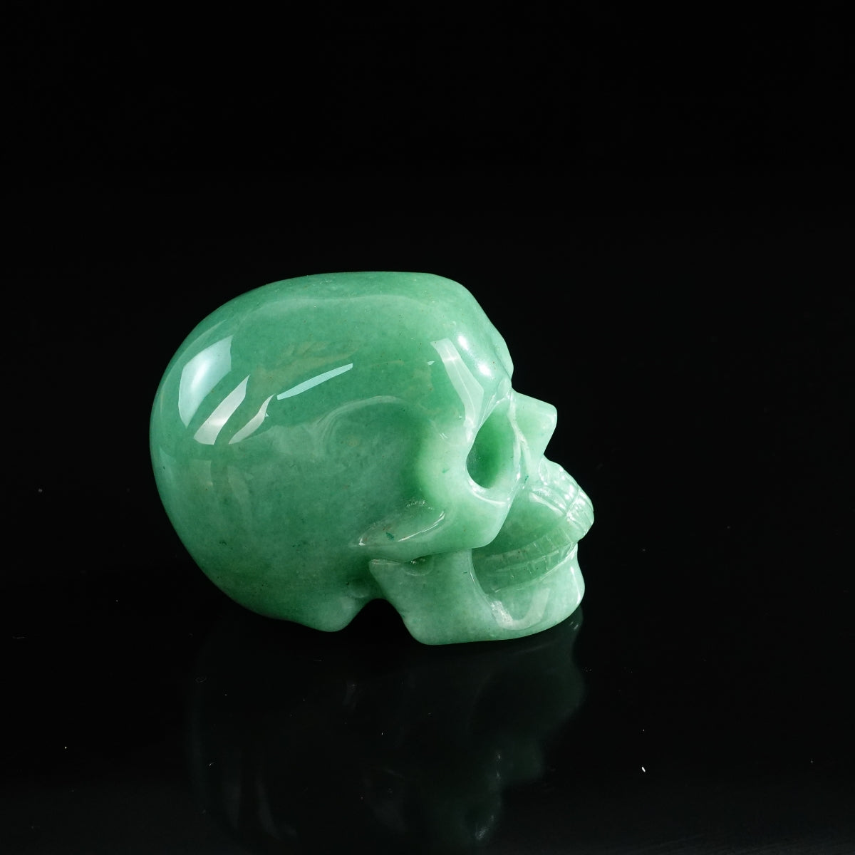 3.0" Green Aventurine Crystal Skull Carving - Unique Piece #GA18