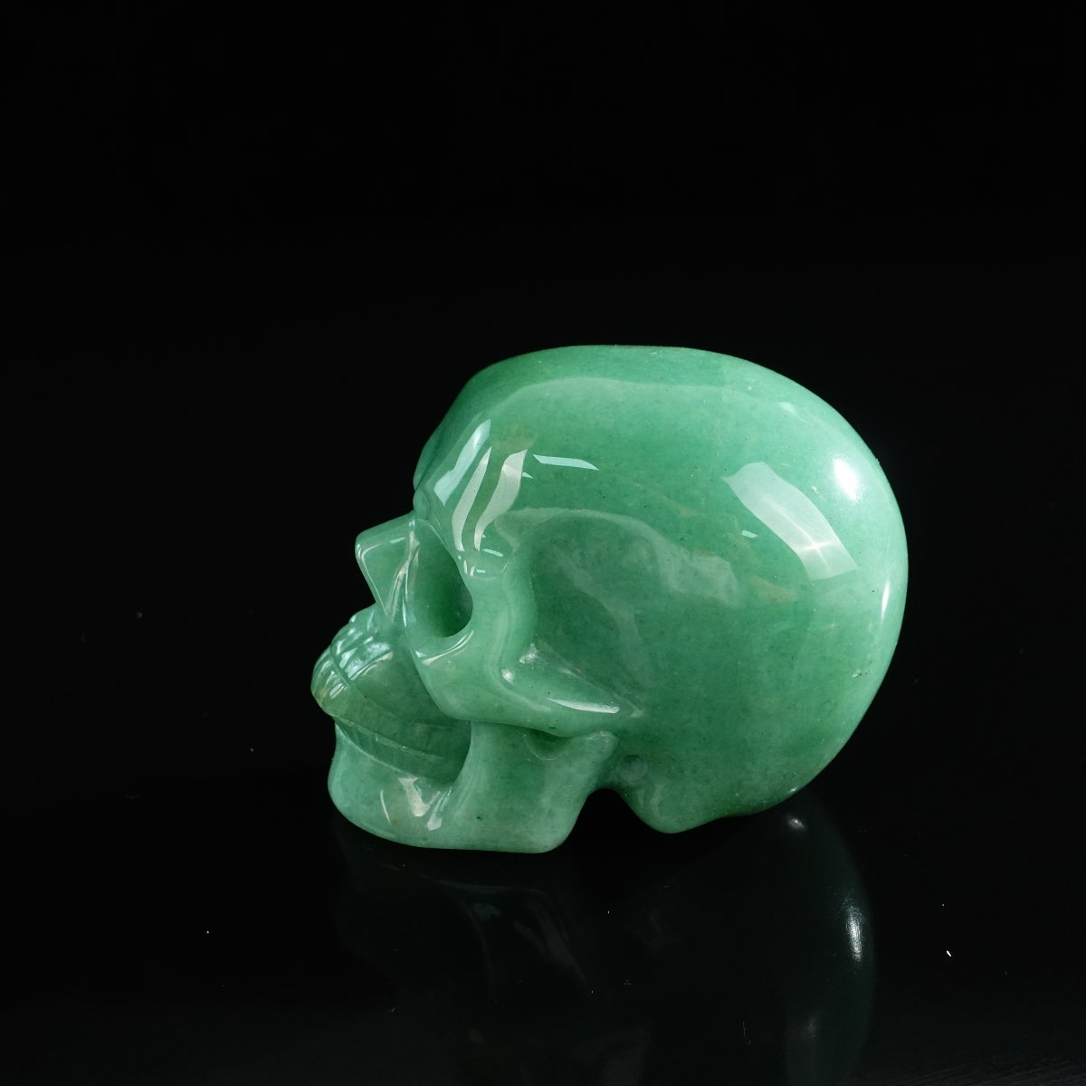3.0" Green Aventurine Crystal Skull Carving - Unique Piece #GA18
