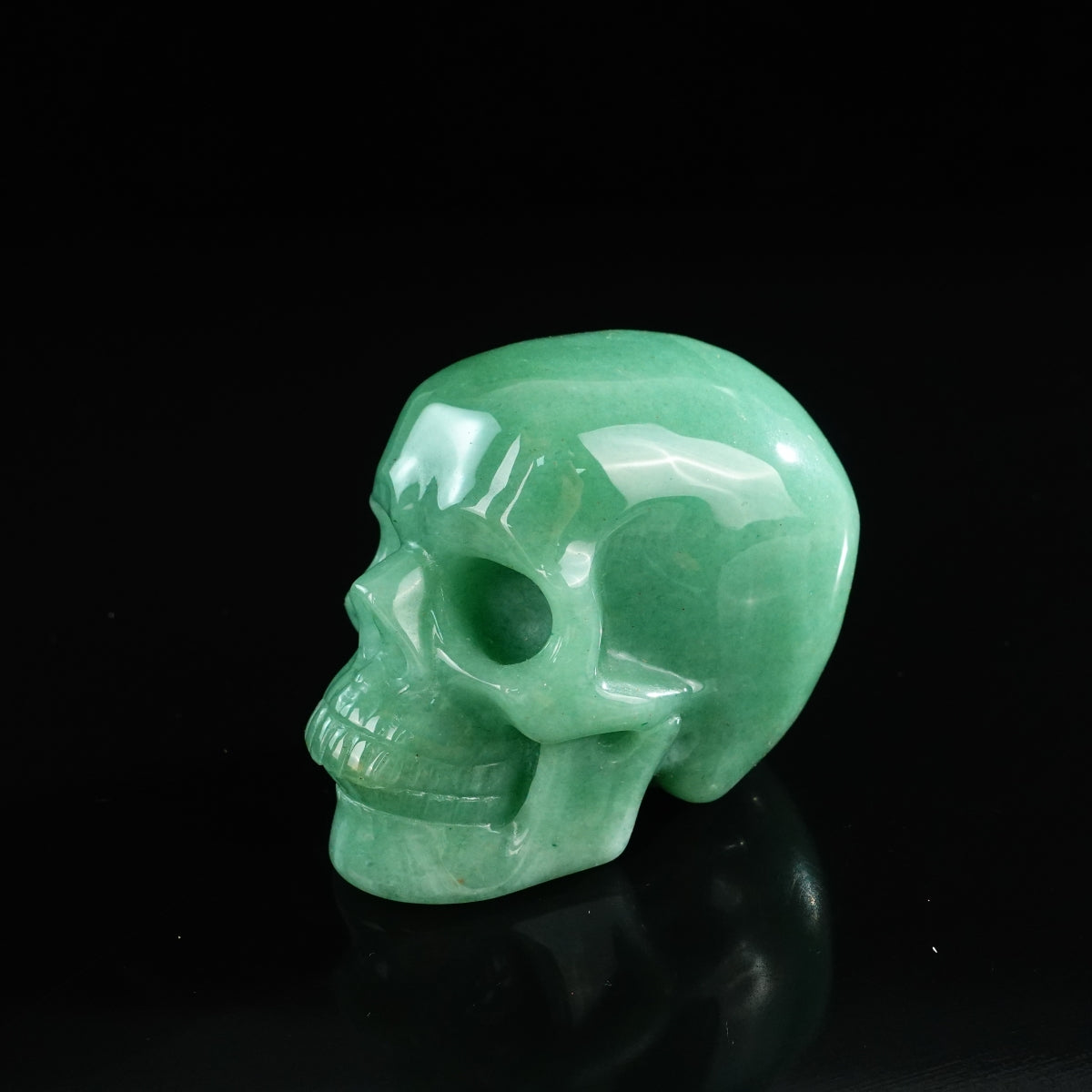 3.0" Green Aventurine Crystal Skull Carving - Unique Piece #GA18