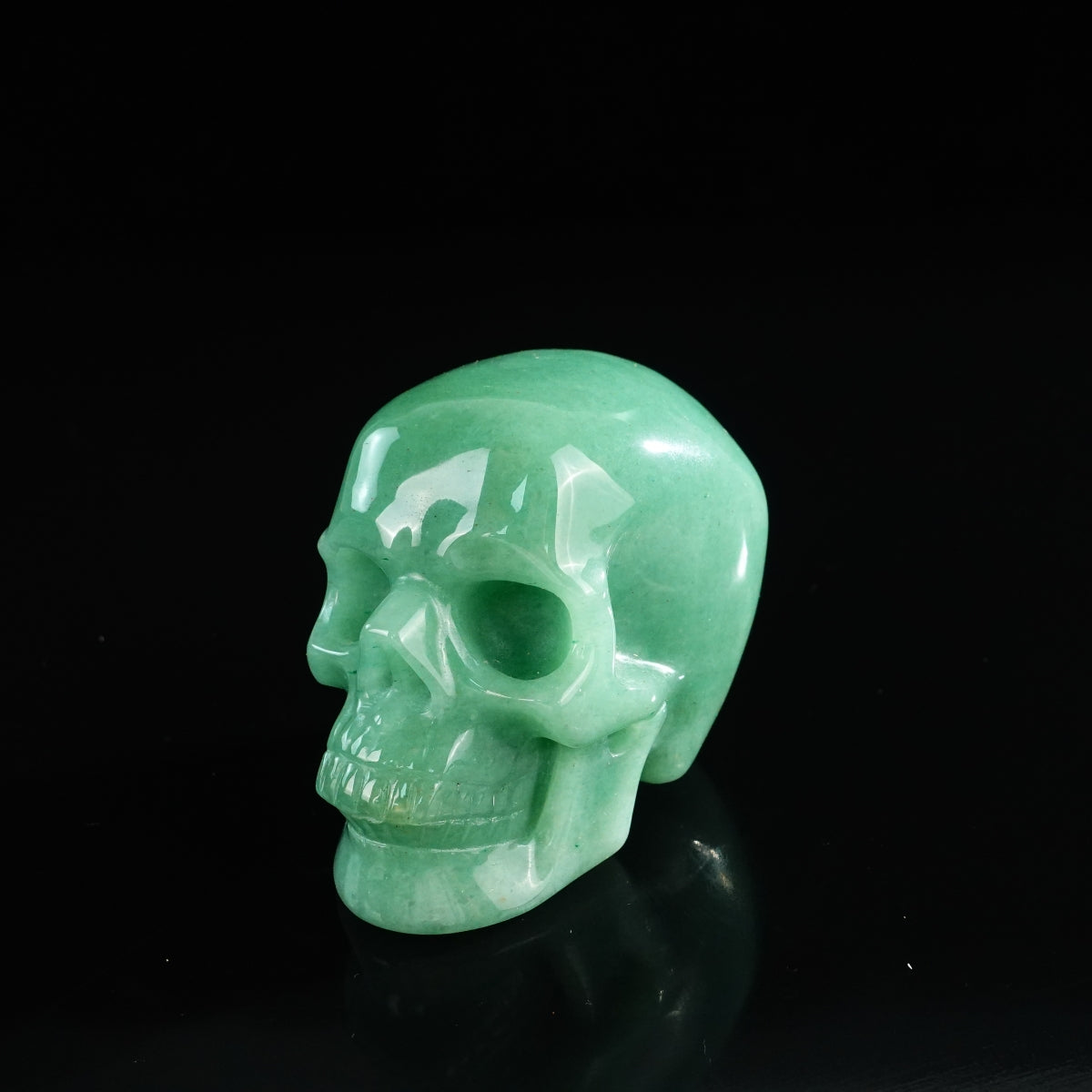 3.0" Green Aventurine Crystal Skull Carving - Unique Piece #GA18