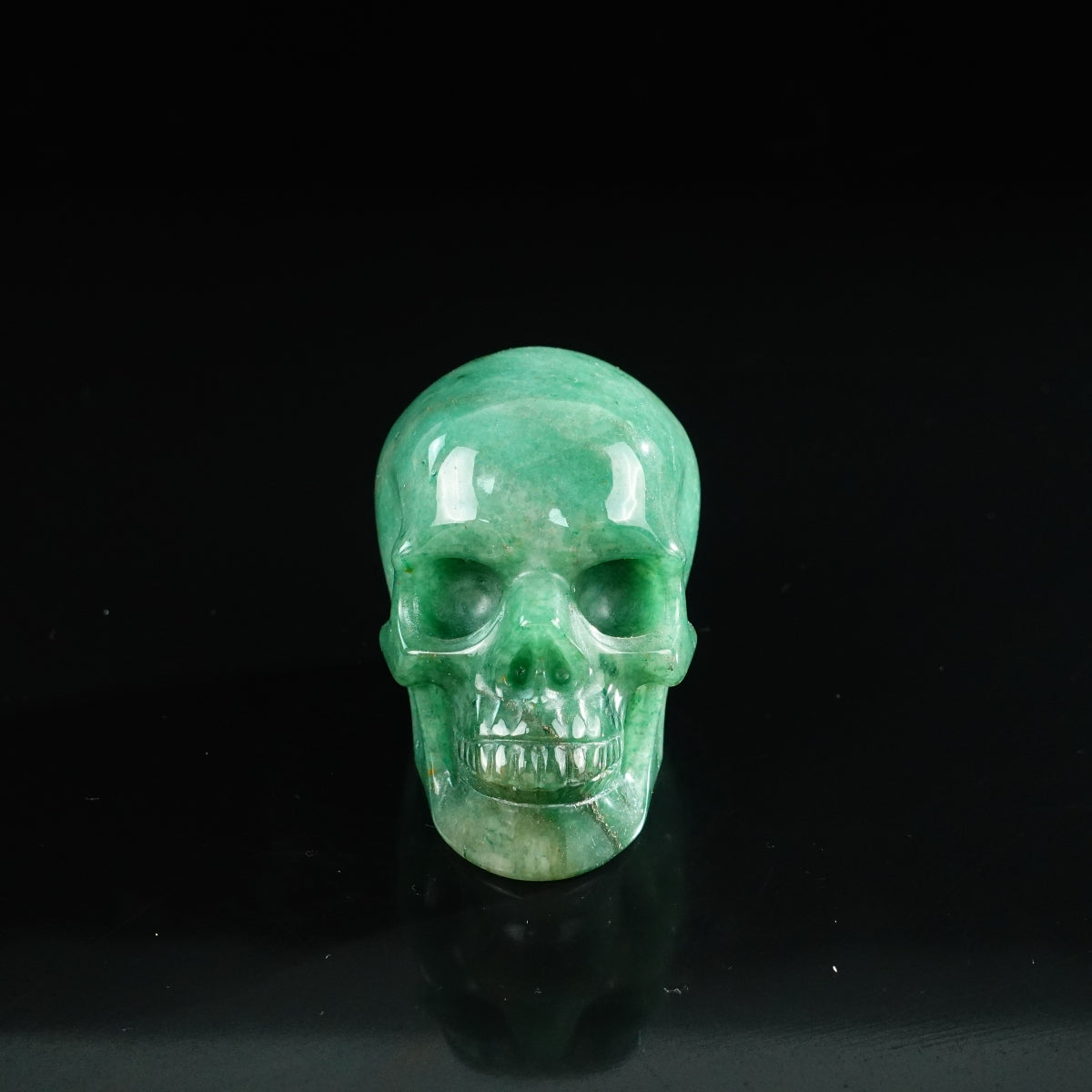 3.0" Green Aventurine Crystal Skull Carving - Unique Piece #GA19