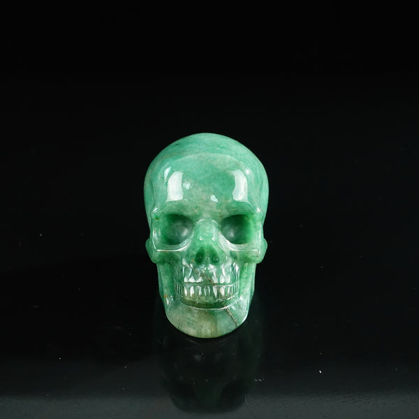 3.0" Green Aventurine Crystal Skull Carving - Unique Piece #GA19