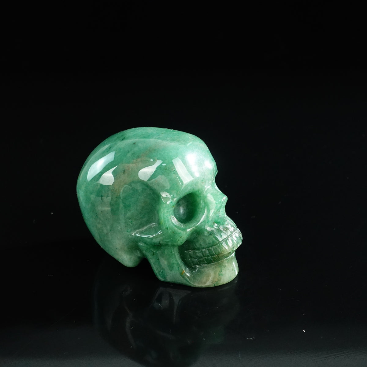 3.0" Green Aventurine Crystal Skull Carving - Unique Piece #GA19