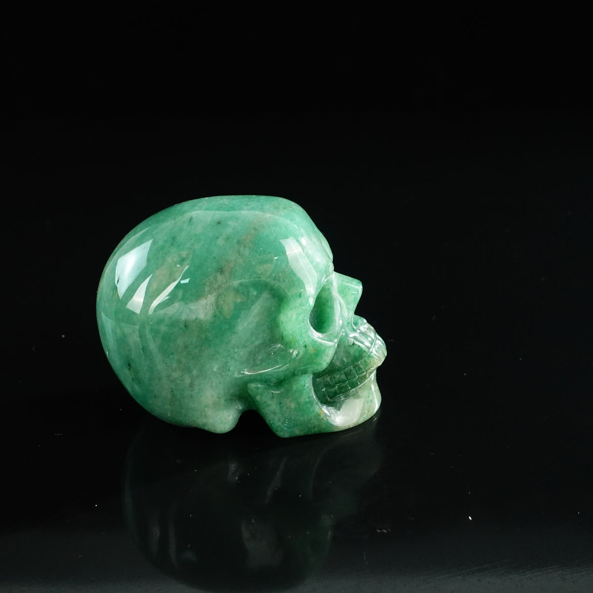 3.0" Green Aventurine Crystal Skull Carving - Unique Piece #GA19