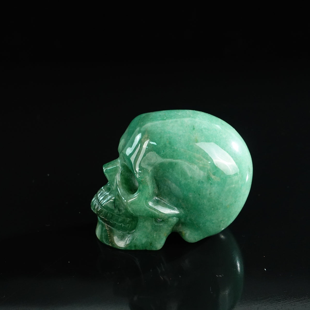 3.0" Green Aventurine Crystal Skull Carving - Unique Piece #GA19