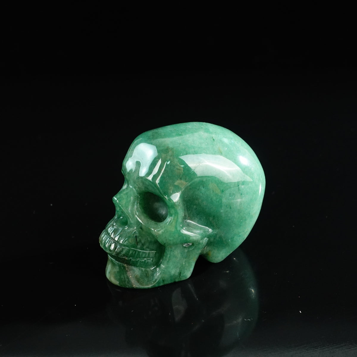 3.0" Green Aventurine Crystal Skull Carving - Unique Piece #GA19