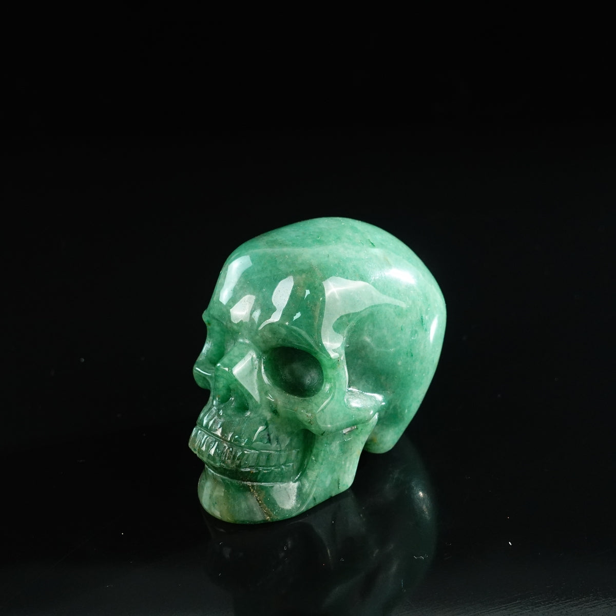 3.0" Green Aventurine Crystal Skull Carving - Unique Piece #GA19
