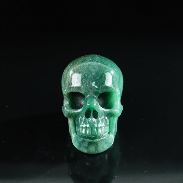 3.0" Green Aventurine Crystal Skull Carving - Unique Piece #GA20