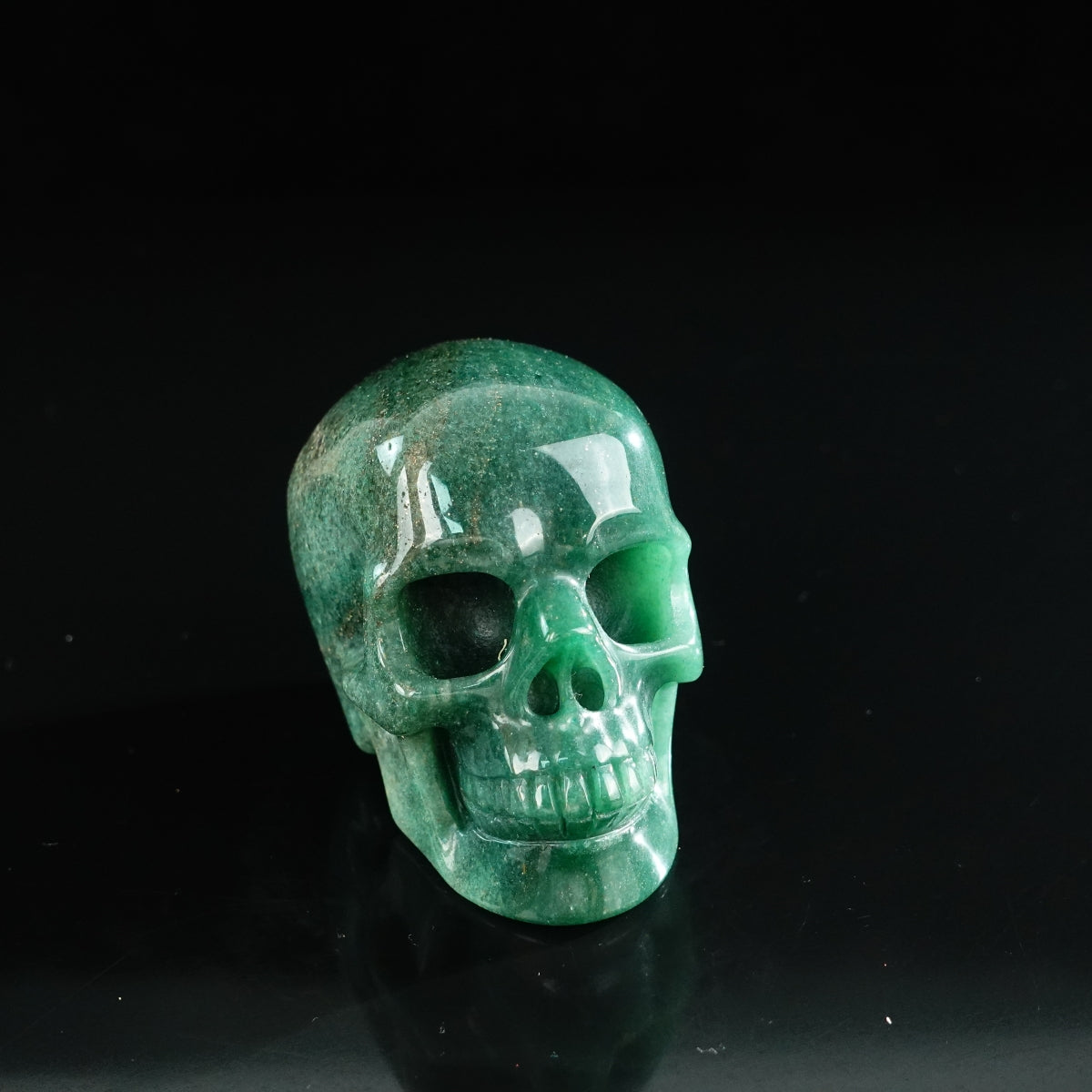 3.0" Green Aventurine Crystal Skull Carving - Unique Piece #GA20