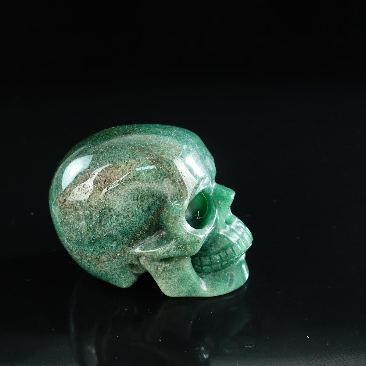 3.0" Green Aventurine Crystal Skull Carving - Unique Piece #GA20