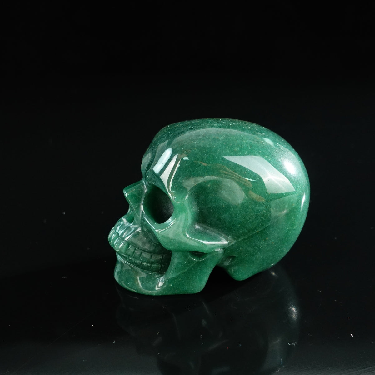 3.0" Green Aventurine Crystal Skull Carving - Unique Piece #GA20