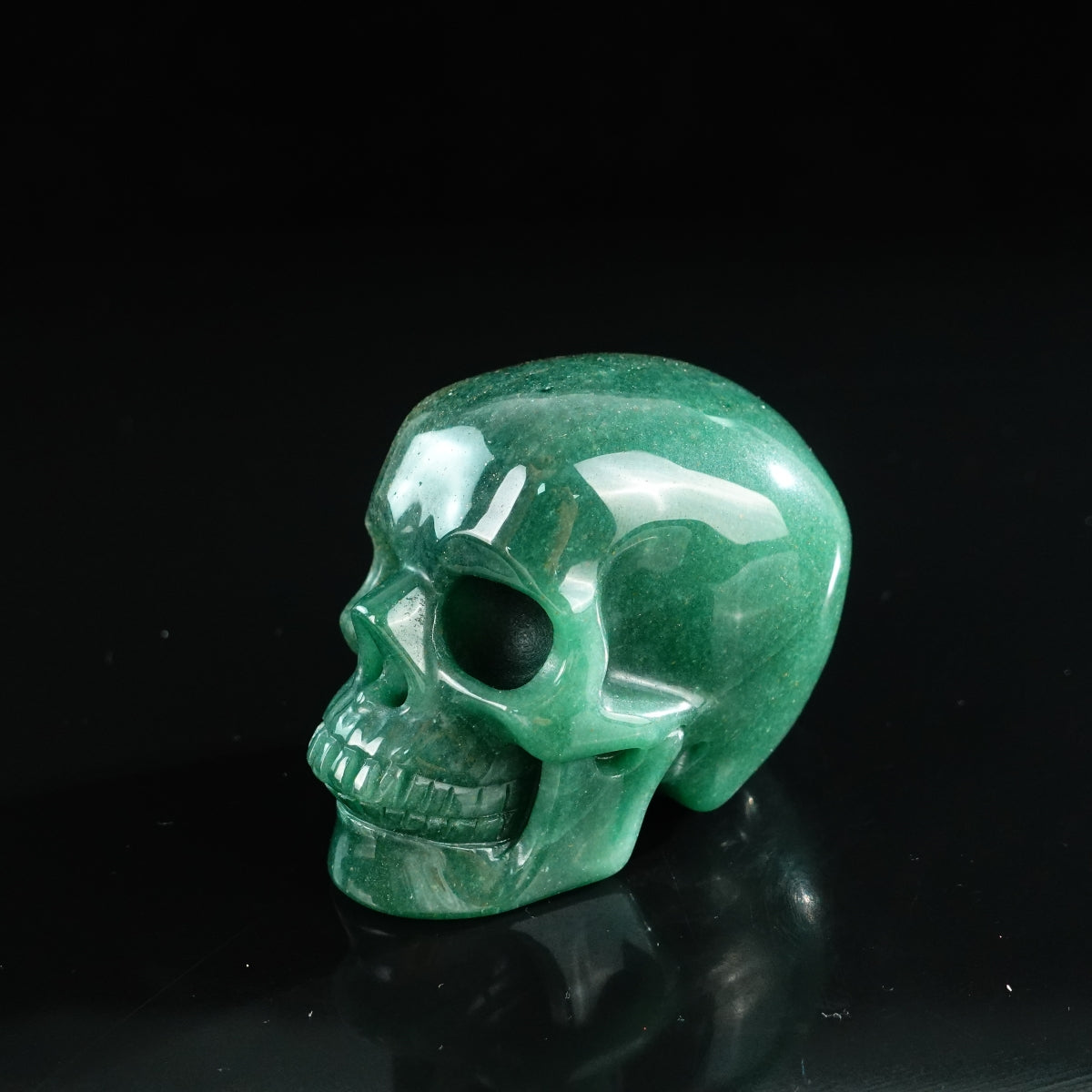 3.0" Green Aventurine Crystal Skull Carving - Unique Piece #GA20