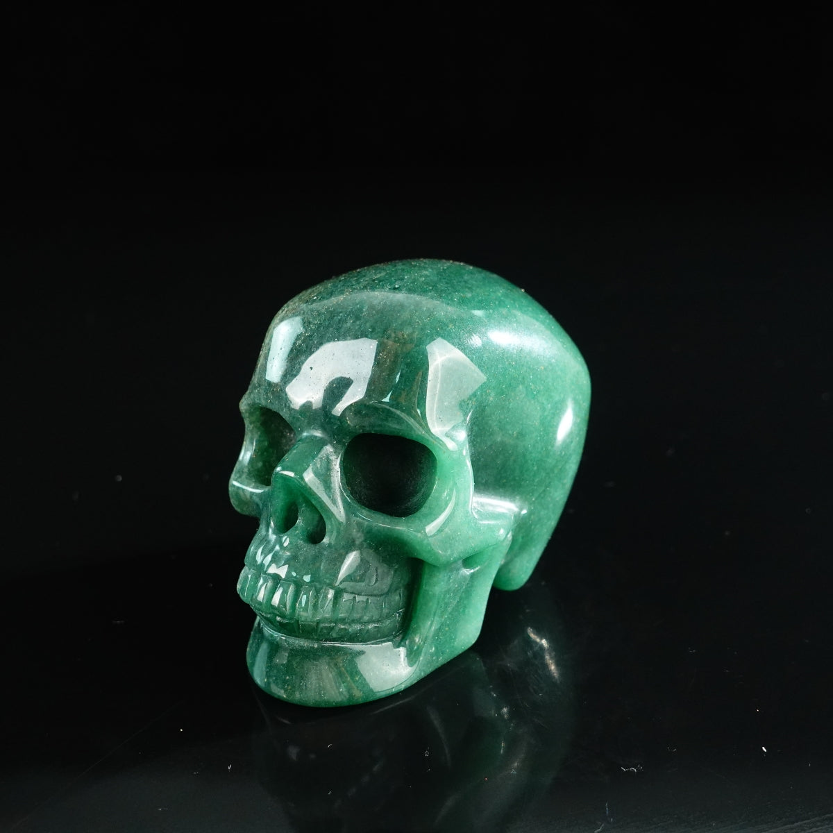 3.0" Green Aventurine Crystal Skull Carving - Unique Piece #GA20