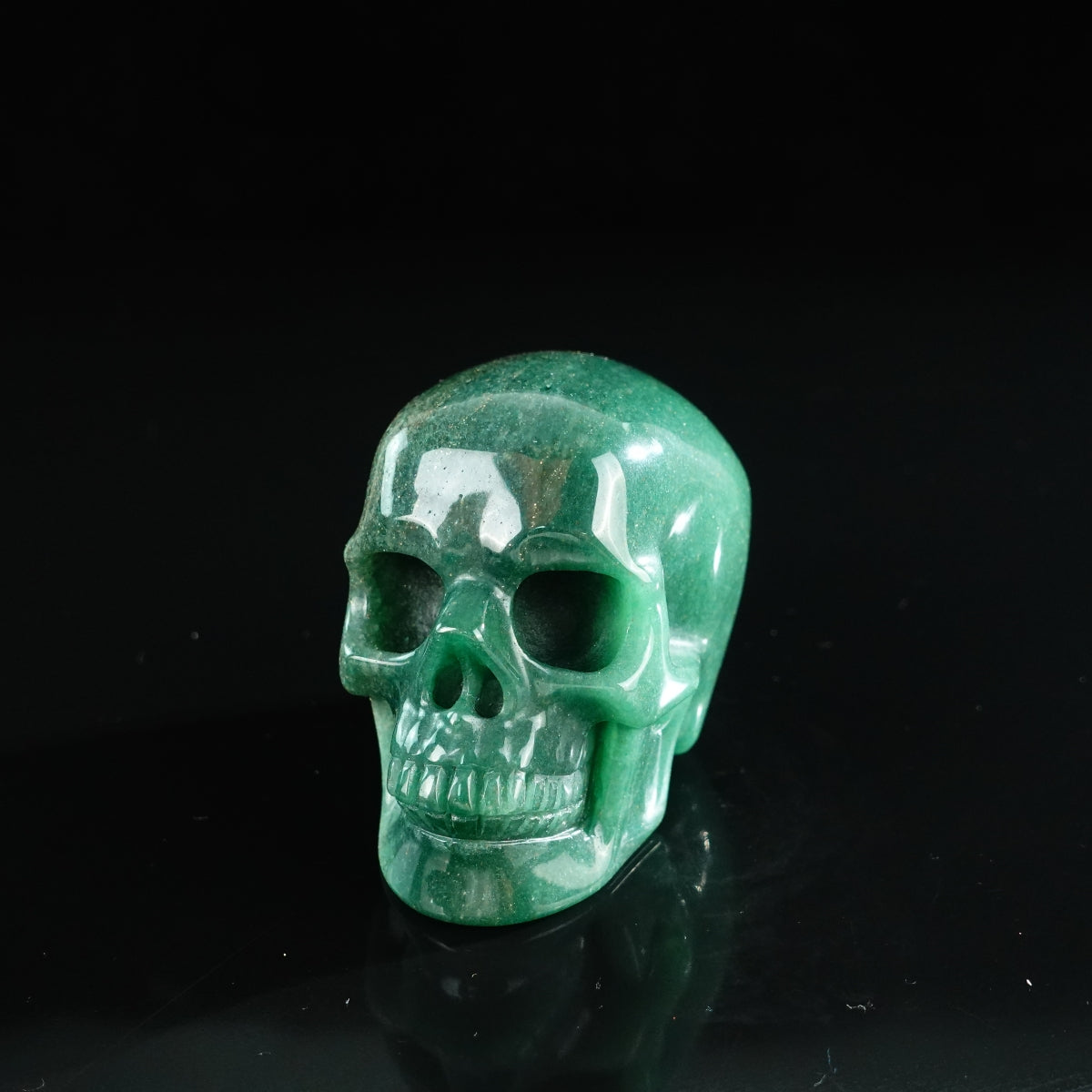 3.0" Green Aventurine Crystal Skull Carving - Unique Piece #GA20