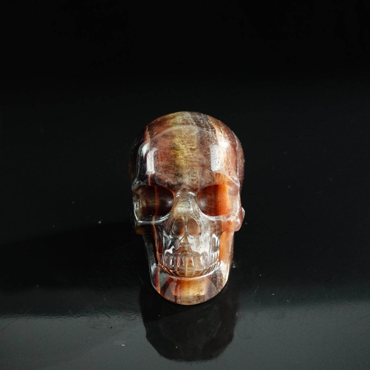 3.0" Fluorite Crystal Skull Carving - Unique Piece #GF01