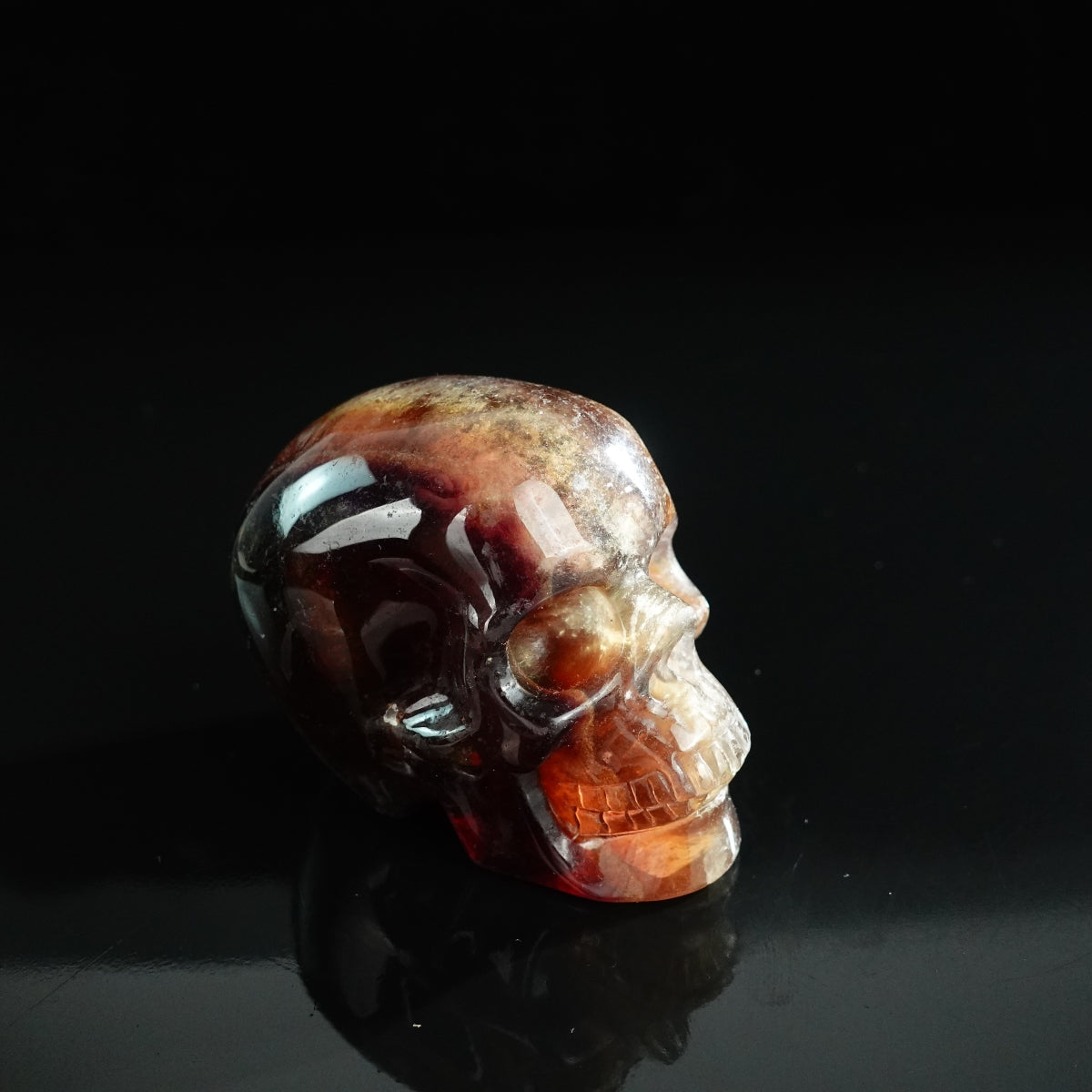 3.0" Fluorite Crystal Skull Carving - Unique Piece #GF01