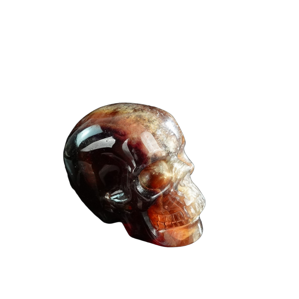 3.0" Fluorite Crystal Skull Carving - Unique Piece #GF01