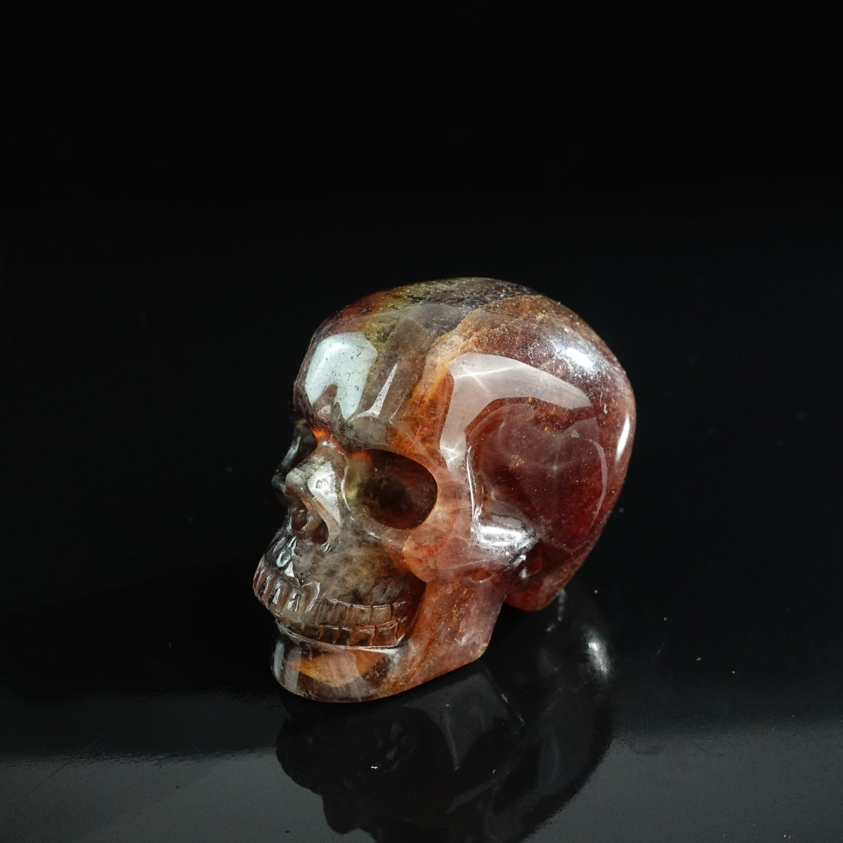 3.0" Fluorite Crystal Skull Carving - Unique Piece #GF01