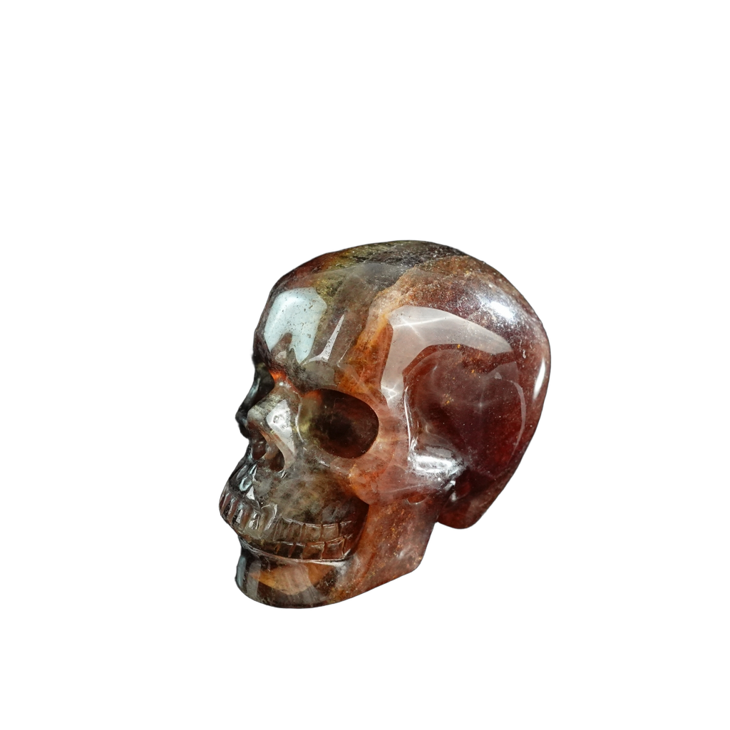 3.0" Fluorite Crystal Skull Carving - Unique Piece #GF01