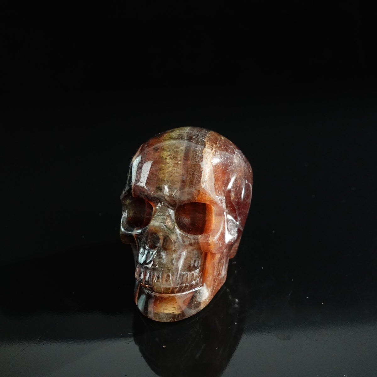 3.0" Fluorite Crystal Skull Carving - Unique Piece #GF01