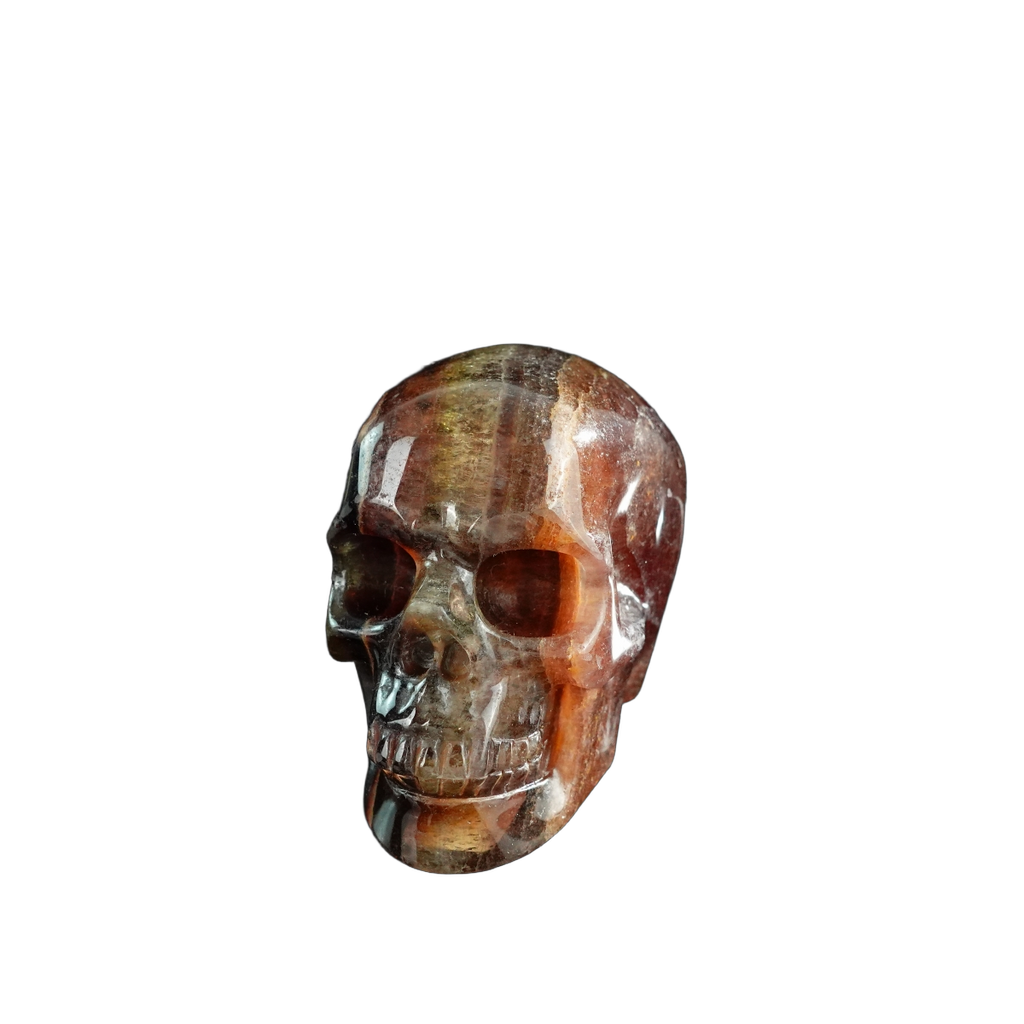 3.0" Fluorite Crystal Skull Carving - Unique Piece #GF01
