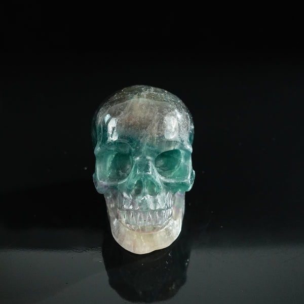 3.0" Fluorite Crystal Skull Carving - Unique Piece #GF02