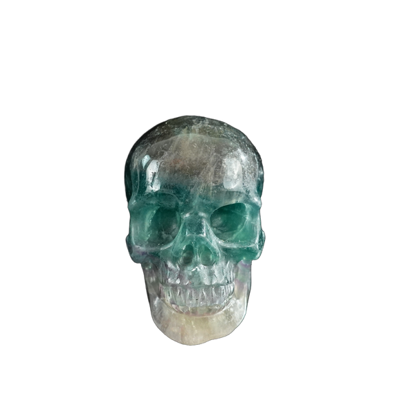 3.0" Fluorite Crystal Skull Carving - Unique Piece #GF02