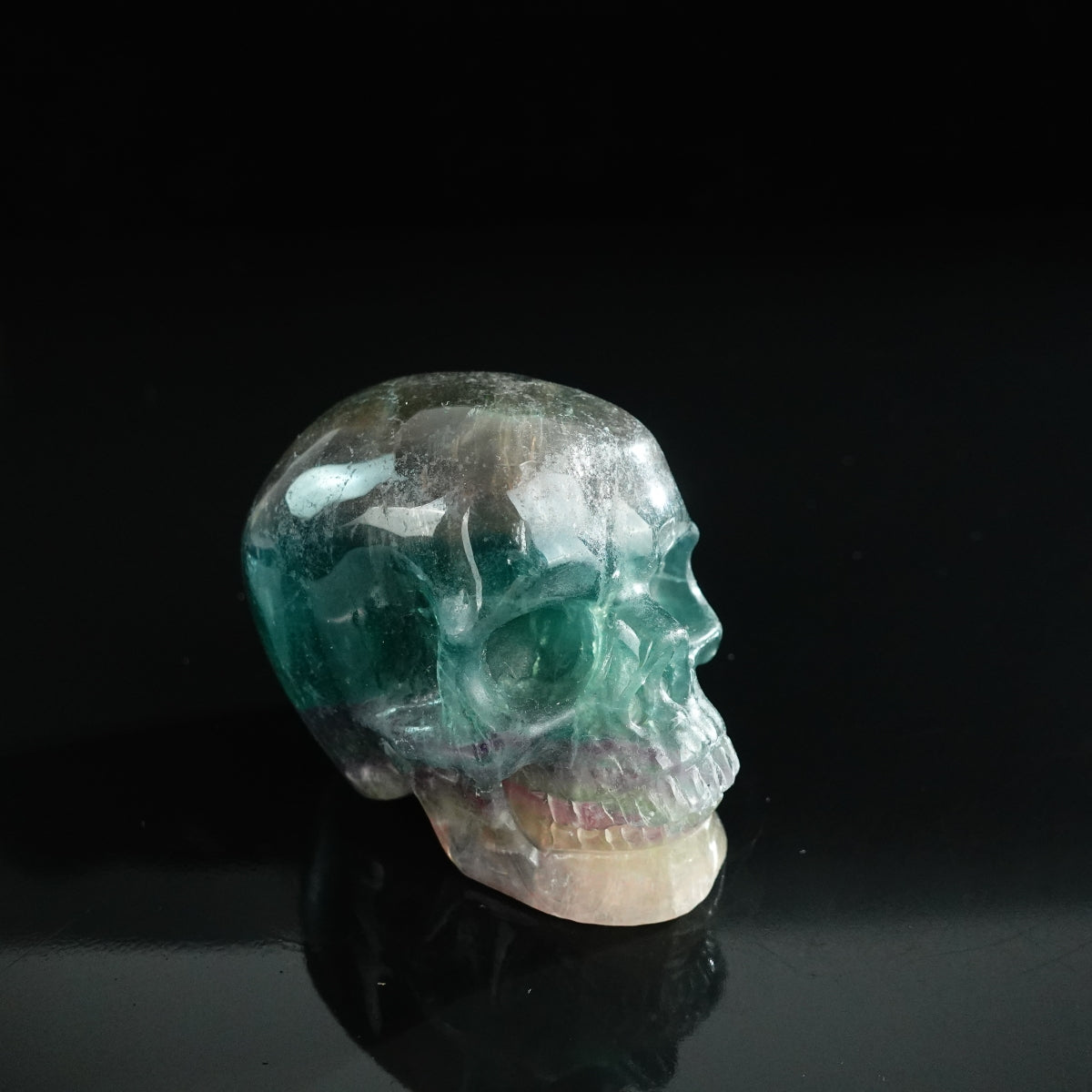 3.0" Fluorite Crystal Skull Carving - Unique Piece #GF02