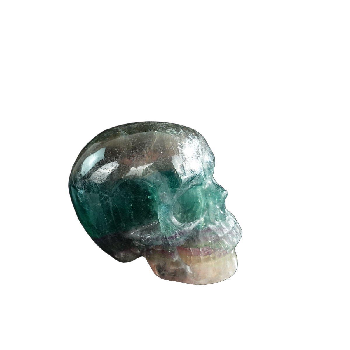 3.0" Fluorite Crystal Skull Carving - Unique Piece #GF02
