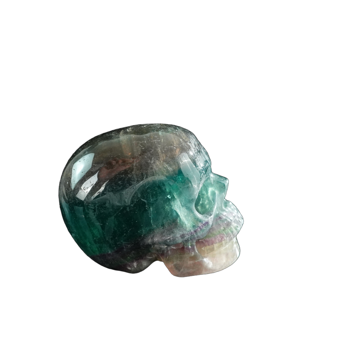 3.0" Fluorite Crystal Skull Carving - Unique Piece #GF02