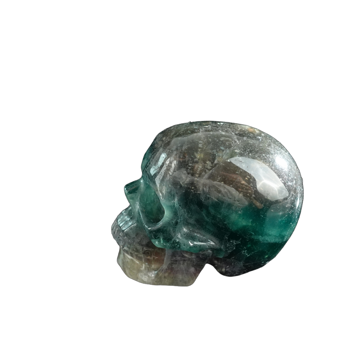 3.0" Fluorite Crystal Skull Carving - Unique Piece #GF02
