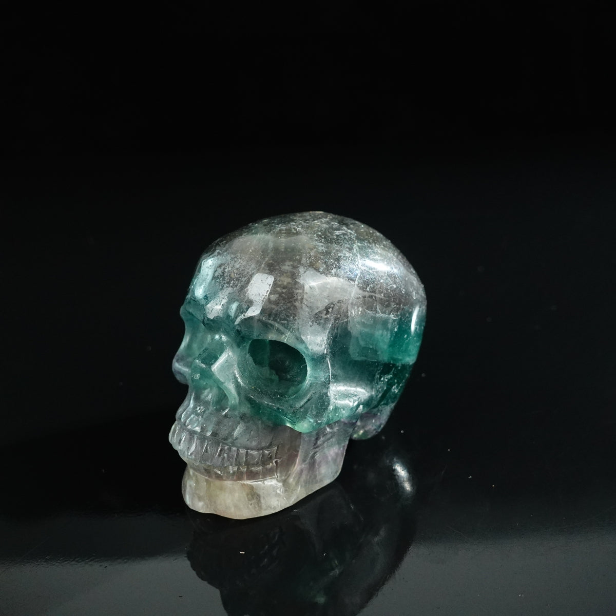 3.0" Fluorite Crystal Skull Carving - Unique Piece #GF02