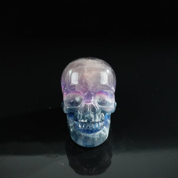 3.0" Fluorite Crystal Skull Carving - Unique Piece #GF03