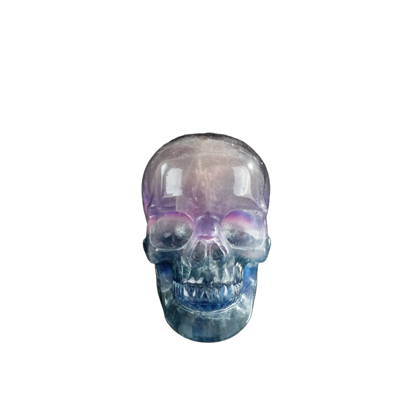 3.0" Fluorite Crystal Skull Carving - Unique Piece #GF03
