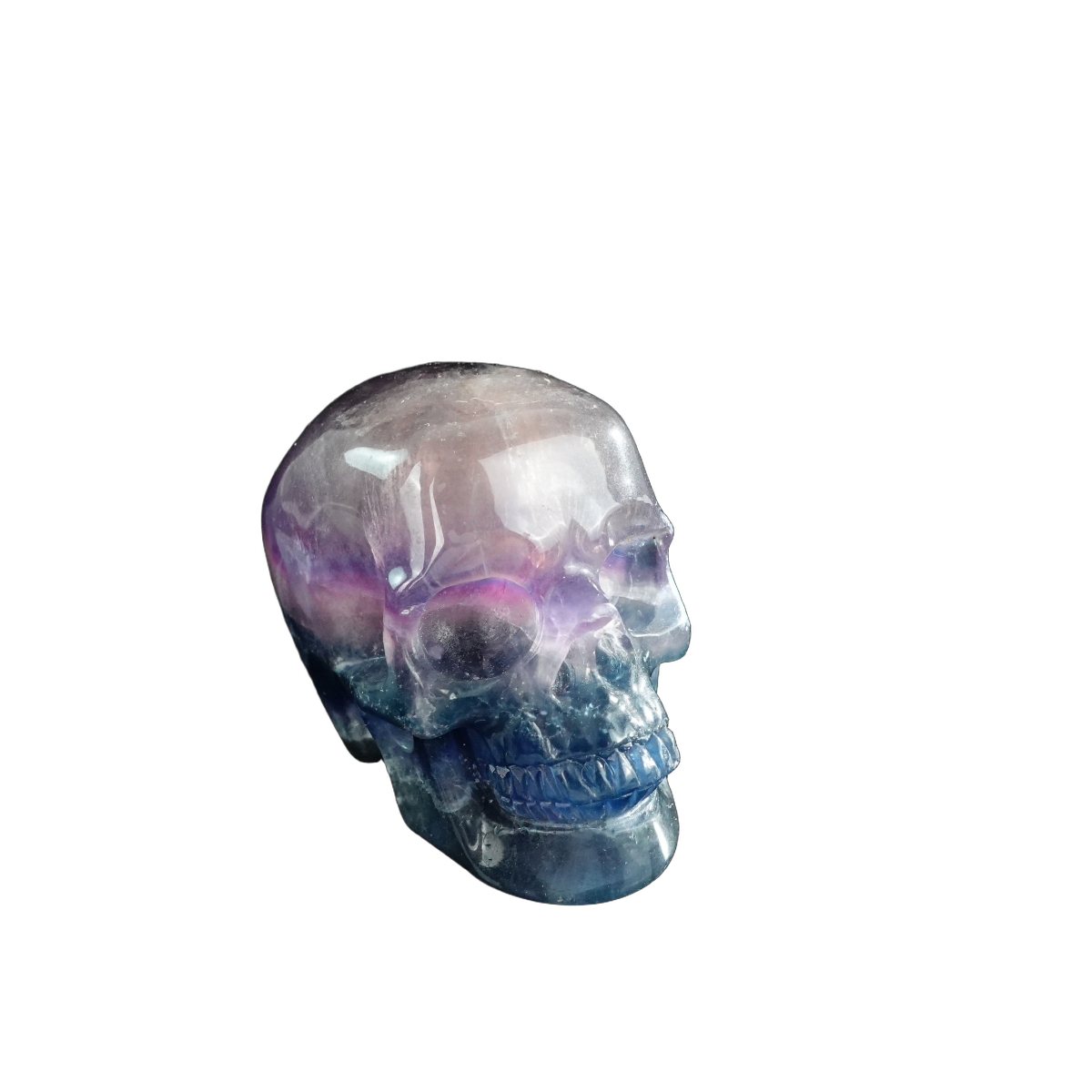 3.0" Fluorite Crystal Skull Carving - Unique Piece #GF03