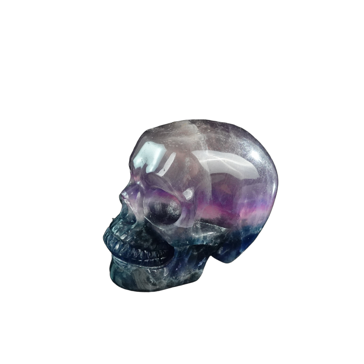 3.0" Fluorite Crystal Skull Carving - Unique Piece #GF03