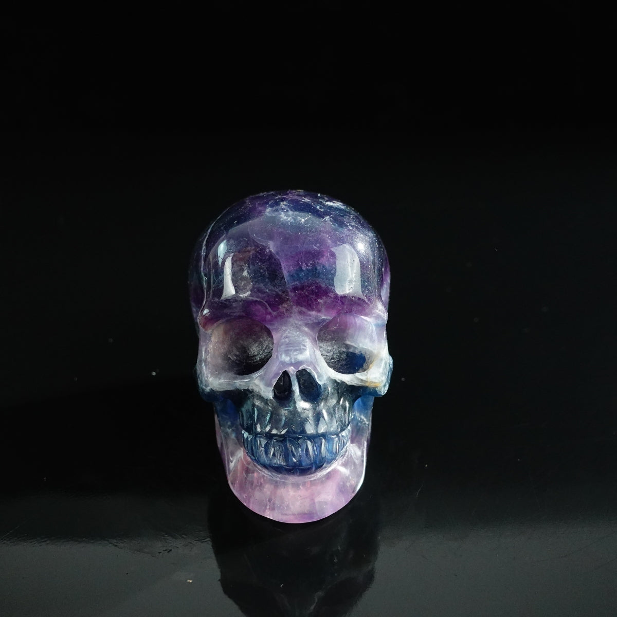 3.0" Fluorite Crystal Skull Carving - Unique Piece #GF04